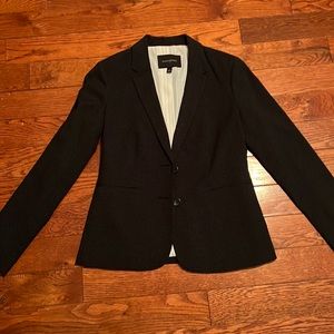 Banana republic blazer. Color is black with small white polka dots.